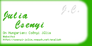 julia csenyi business card